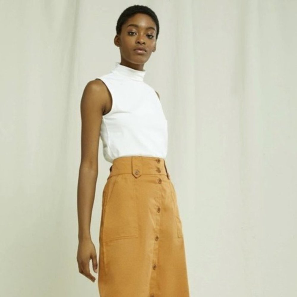 NWT People Tree Kana Sleeveless Turtleneck Top